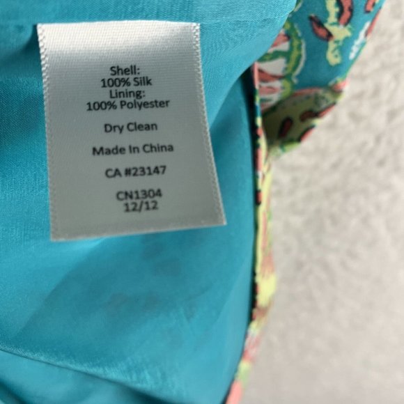 Talbots Shift Dress Women's 12 Multicolor Paisley Silk Back Zip Round Neck 7894 - Picture 5 of 7